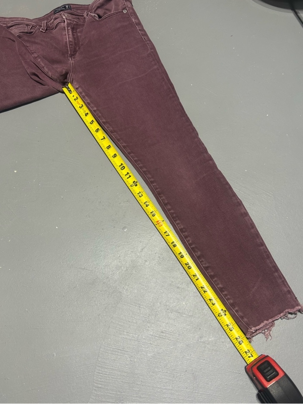 Abercrombie & Fitch Harper Super Skinny Plum / Burgundy Jeans (Women’s Size 6) - Picture 11 of 12